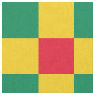 Tissu de motif de damier rouge, vert et jaune