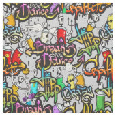 Tissu de motif de graffiti de hip hop (Échantillon)