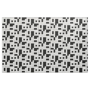 Tissu de motif de jeu de mots croisé