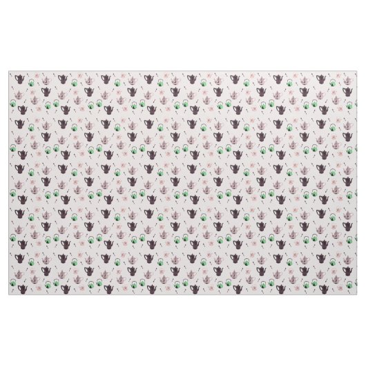 Tissu de motif de théière (Fat Quarter)