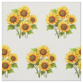 Tissu de Motif de tournesol boho rustique (Échantillon)