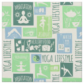 Tissu de motif de yoga (Fermer)