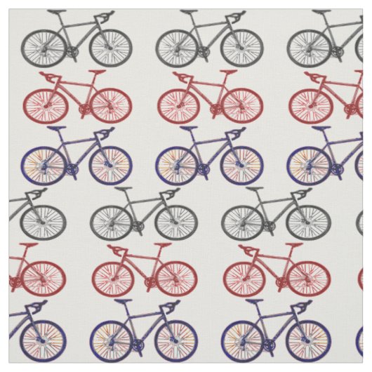 Tissu de motif d'impression de bicyclette (Échantillon)