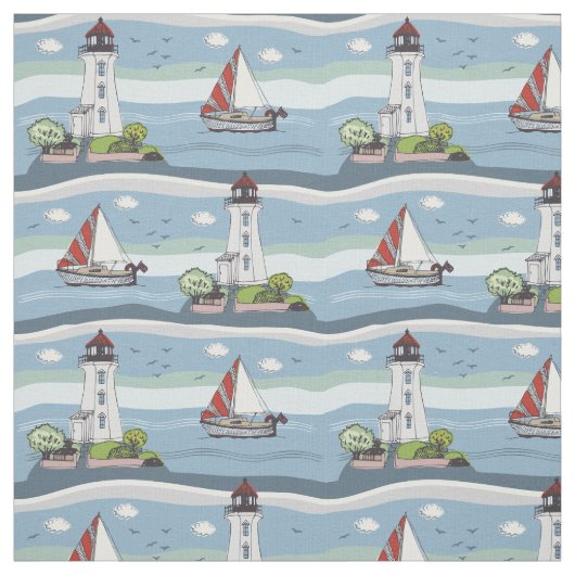 Tissu de motif d'océan (Échantillon)