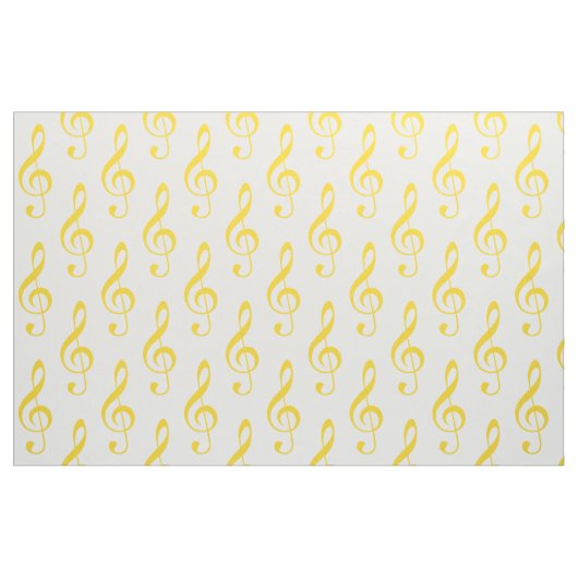 Tissu de Motif Jaune Treble (Fat Quarter)