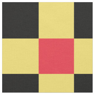Tissu de motif rouge, jaune et noir