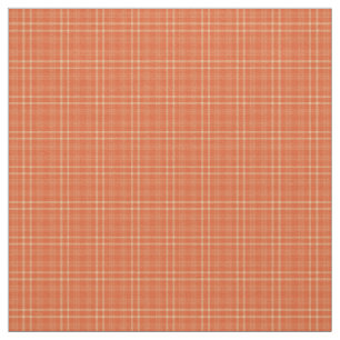Tissu de Motif Tartan Orange Cher