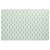 Tissu de Motif vert Treble Clef (Yard)