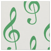 Tissu de Motif vert Treble Clef (Fermer)