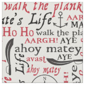 Tissu De Mots Pirates Cute (Fermer)