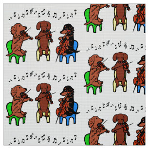 Tissu de musicien de trio de ficelle de teckel