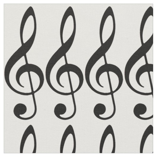 Tissu de musique de clef triple (Fermer)