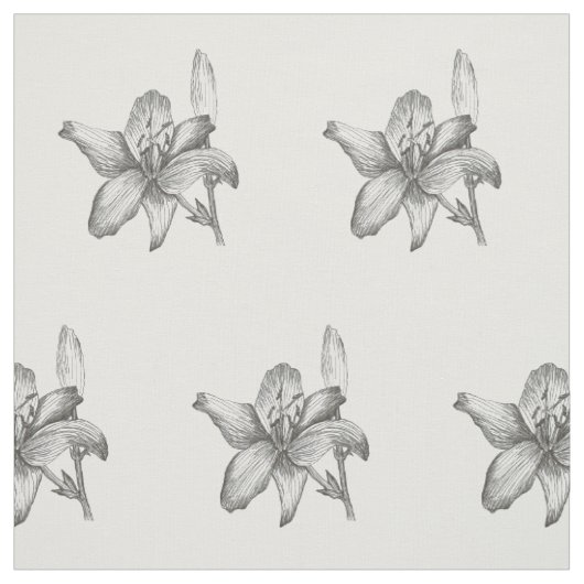 Tissu de nénuphar noir et blanc (Échantillon)