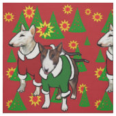 Tissu de Noël Bull Terrier (Échantillon)