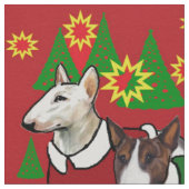 Tissu de Noël Bull Terrier (Détail)