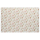 Tissu de Noël de forêt dessiné à la main (Fat Quarter)