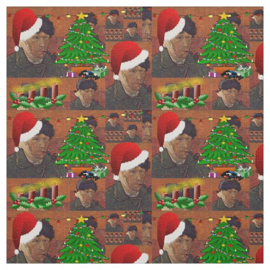 tissu de noël van gogh (Échantillon)
