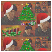 tissu de noël van gogh (Détail)
