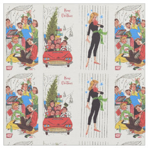 tissu de Noël vintage rockabilly