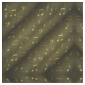 tissu de notes de musique dorées, textile de maiso (Fermer)