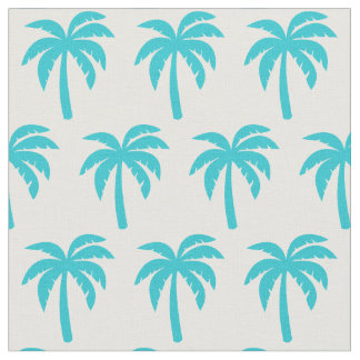 Tissu de palmier de turquoise d'Aqua