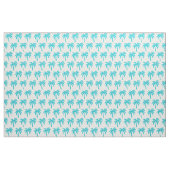Tissu de palmier de turquoise d'Aqua (Fat Quarter)