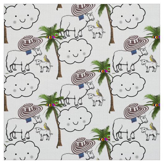 Tissu de palmiers à moutons (Échantillon)