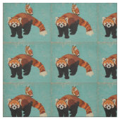 Tissu de panda rouge et de hibou (Échantillon)
