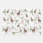 tissu de papier d'emballage de rennes (Devant)