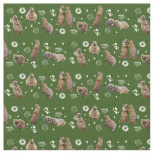Tissu de partie de chien de prairie (vert-foncé)