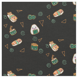 Tissu de partie de sushi de Kawaii