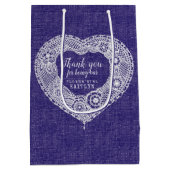 Tissu de pays et effet dentelle sac de faveur de m (Dos)