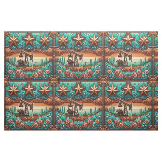 Tissu de perçage et de prise de gaz d'huile (Fat Quarter)