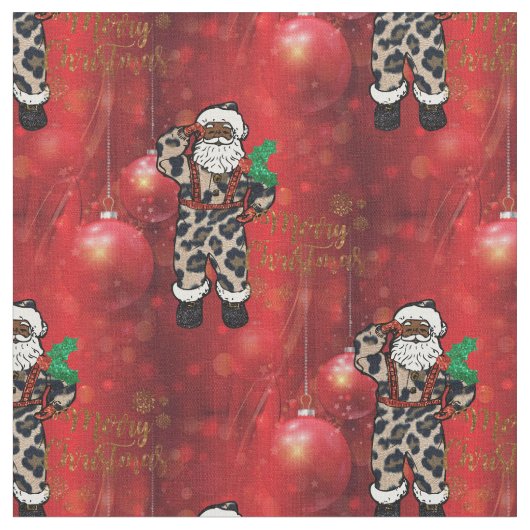 tissu de père Noël léopard africain (Fermer)