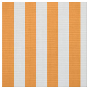 Tissu de peuplier imprimé, bandes orange et blanch