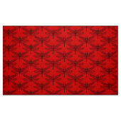 Tissu de peuplier polyester de la libellule rouge (Fat Quarter)