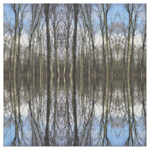 Tissu de photo de forêt d'hiver