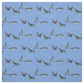 Tissu de pingouins mousseux (bleu clair) (Échantillon)