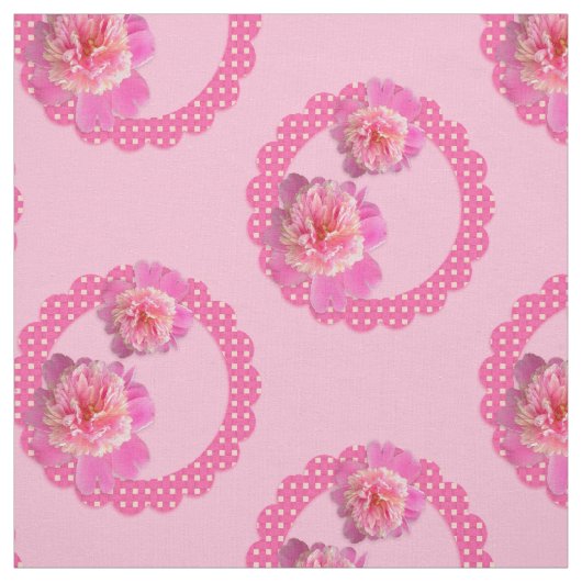 Tissu de pivoines roses (Échantillon)