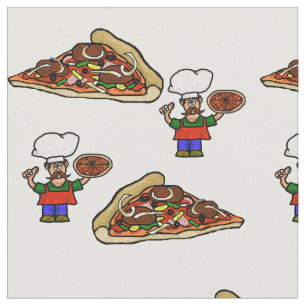 Tissu de pizza amusante
