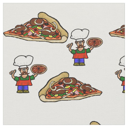Tissu de pizza amusante (Fermer)