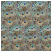 Tissu de plumes de queue de paon