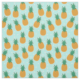 Tissu de point de polka d'Aqua d'été d'ananas