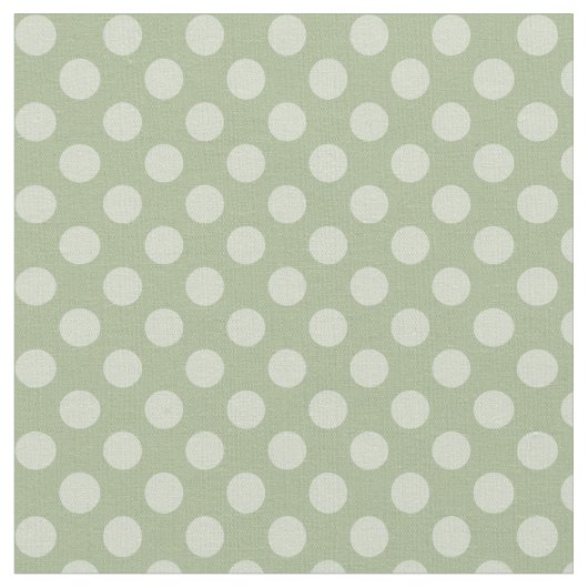Tissu de point de polka de vert sauge (Fermer)