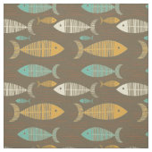 Tissu de poisson kitsch Vintage Brown (Échantillon)