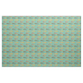 Tissu de poisson kitsch Vintage turquoise (Yard)