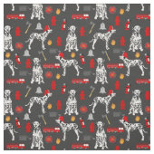 Tissu de pompier à chien dalmate (Échantillon)