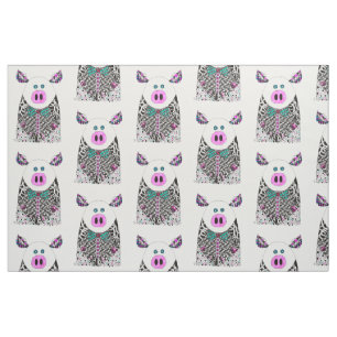 Tissu de porc mignon et coloré