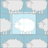 Tissu de poster de animal de ferme de moutons de (Carreau)