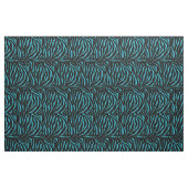 Tissu de poster de animal de zèbre de turquoise (Fat Quarter)